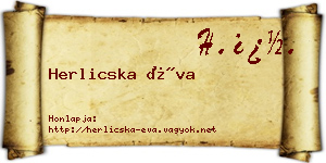 Herlicska Éva névjegykártya