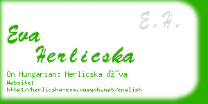 eva herlicska business card